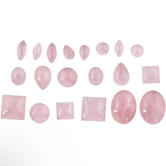 Rose Quartz Crystal Fashion Stud Earrings with Two Rose Quartz Crystals - Picture 3 of 5
